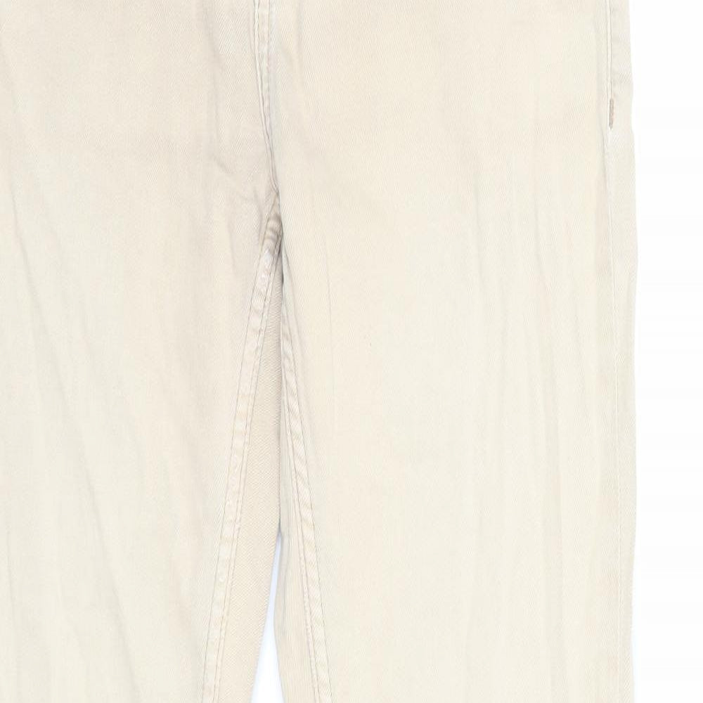 Topshop Womens Beige Cotton Skinny Jeans Size 30 in L32 in Regular Zip