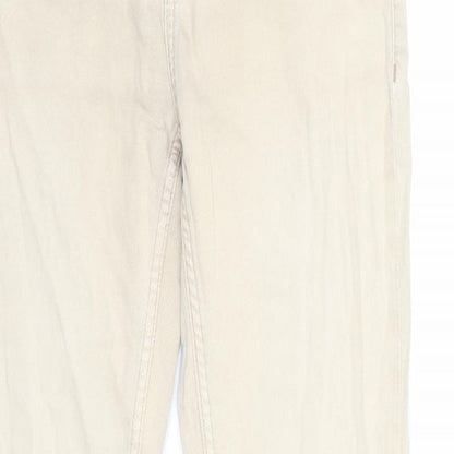 Topshop Womens Beige Cotton Skinny Jeans Size 30 in L32 in Regular Zip