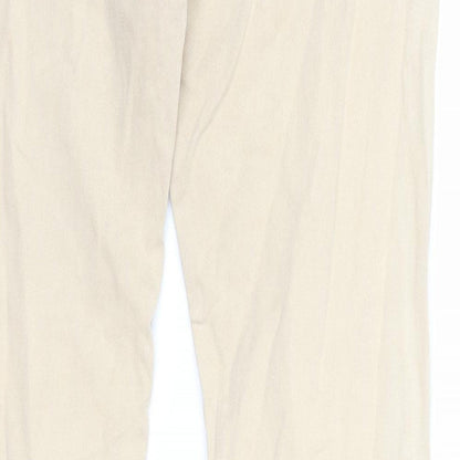 Topshop Womens Beige Cotton Skinny Jeans Size 30 in L32 in Regular Zip