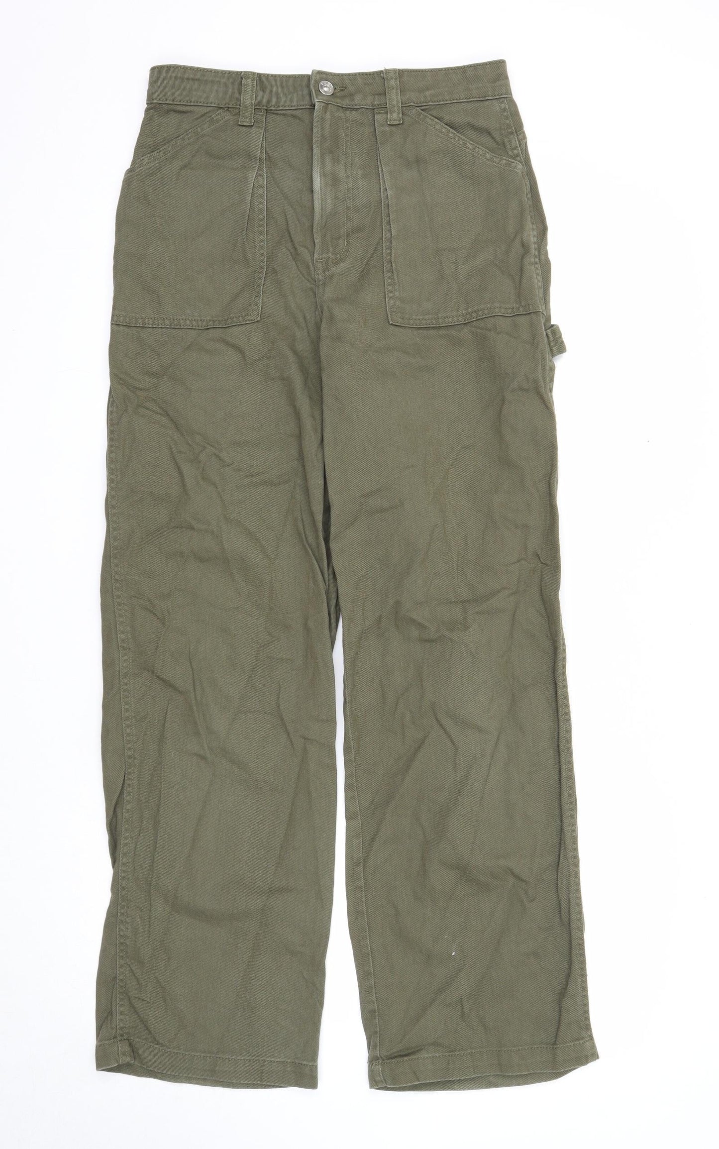 Womens UK Size 10 Divided Regular Fit Straight Green Jeans