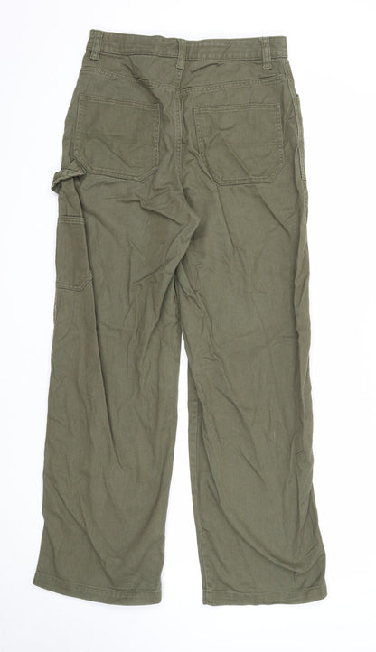 Womens UK Size 10 Divided Regular Fit Straight Green Jeans