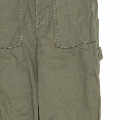 Womens UK Size 10 Divided Regular Fit Straight Green Jeans