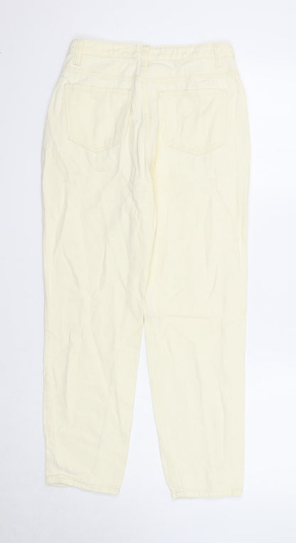 In the Style Womens Yellow Cotton Tapered Jeans Size 6 Regular Zip