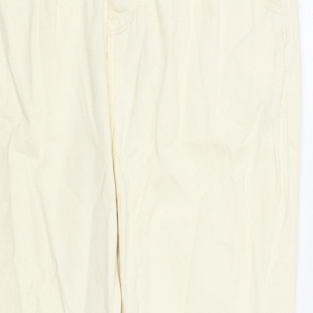 In the Style Womens Yellow Cotton Tapered Jeans Size 6 Regular Zip