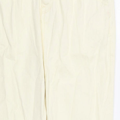 In the Style Womens Yellow Cotton Tapered Jeans Size 6 Regular Zip