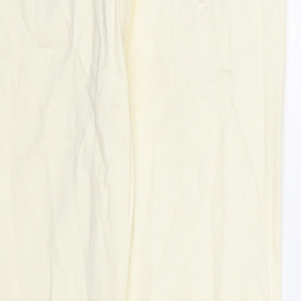 In the Style Womens Yellow Cotton Tapered Jeans Size 6 Regular Zip