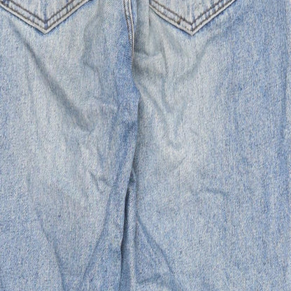 Noisy may Womens Blue Cotton Skinny Jeans Size 30 in Regular Zip - Leg Cuff Detail