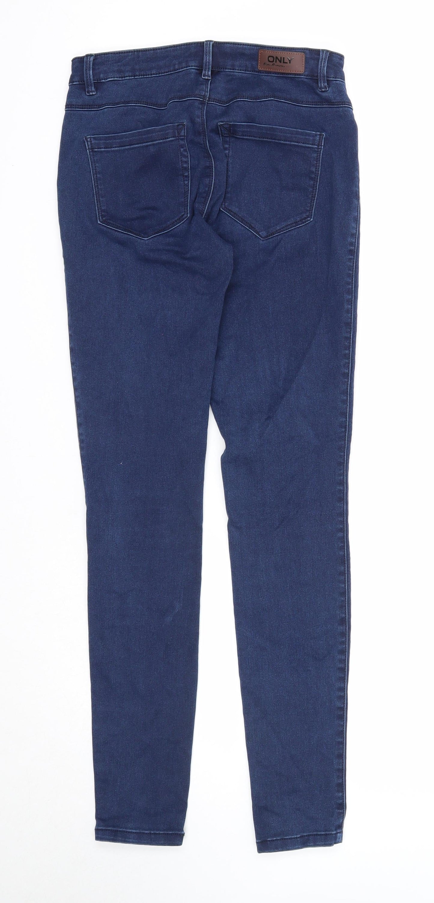 Only Womens Blue Cotton Skinny Jeans Size M Regular Zip