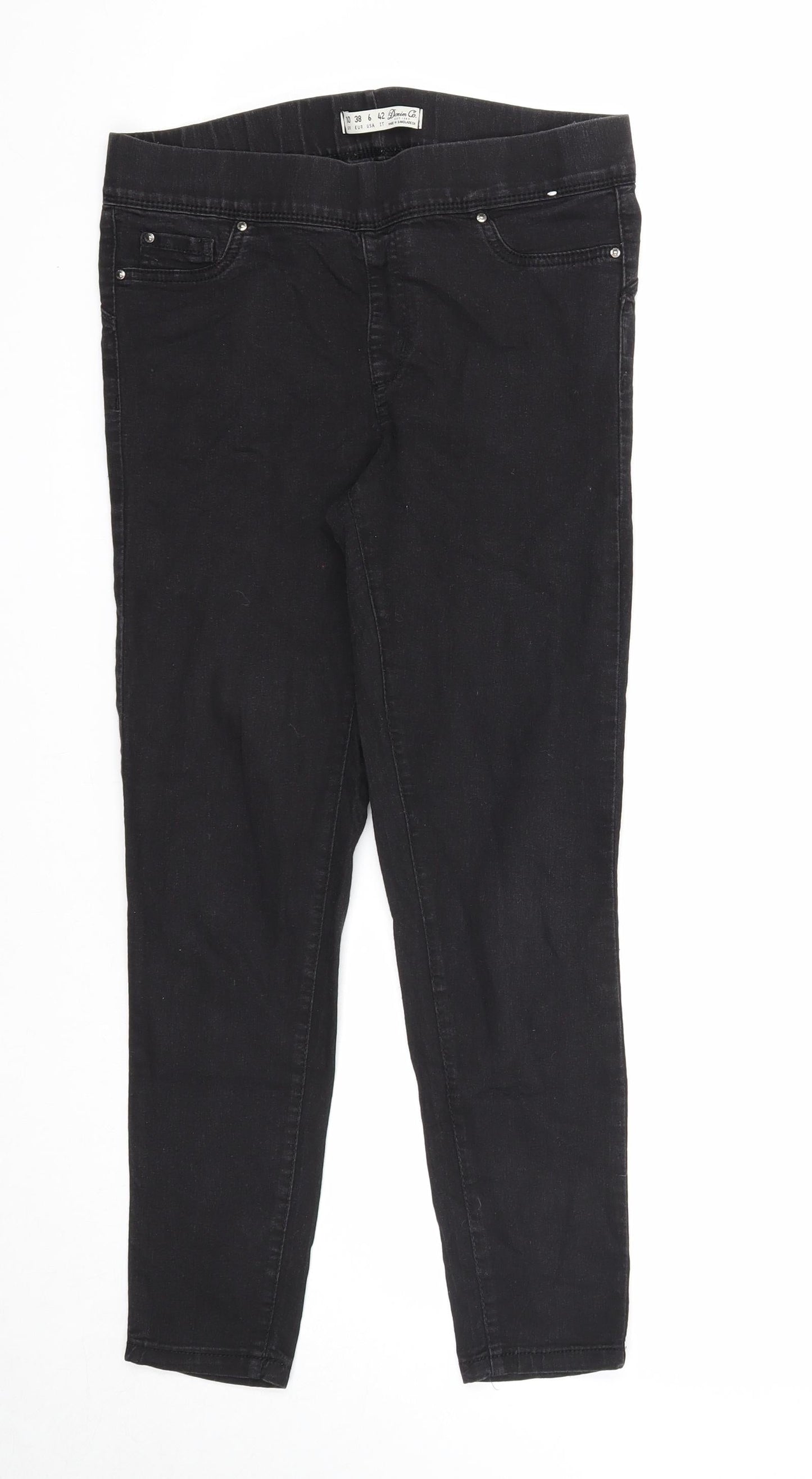 Denim & Co. Womens Black Cotton Jegging Jeans Size 10 Regular