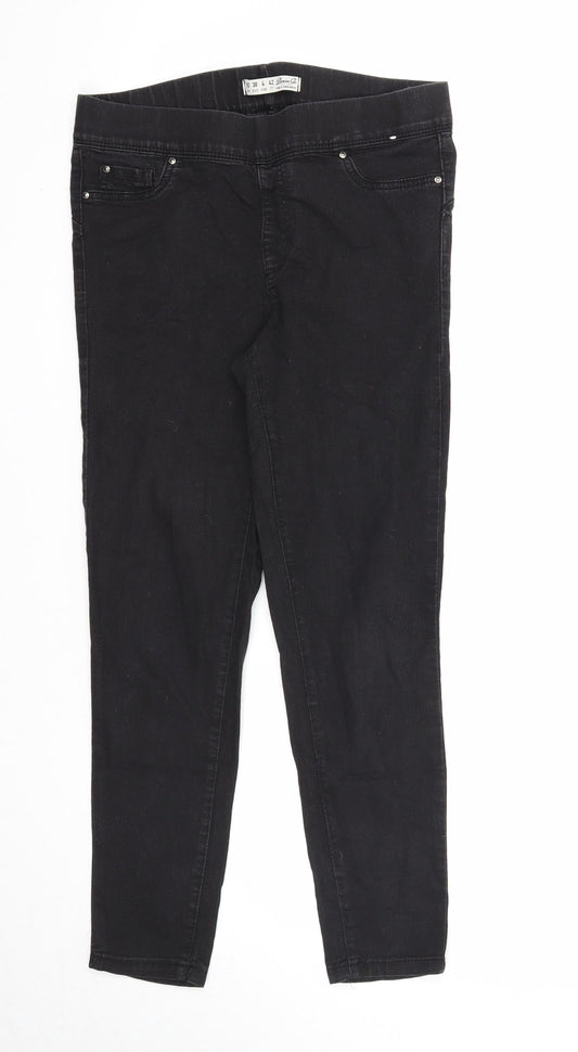 Denim & Co. Womens Black Cotton Jegging Jeans Size 10 Regular