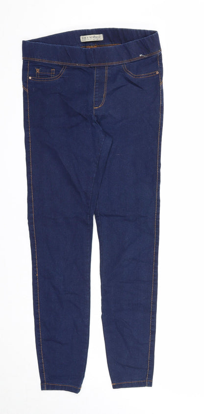 Denim & Co. Womens Blue Cotton Jegging Jeans Size 10 Regular