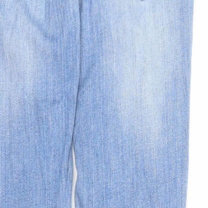 b.young Womens Blue Floral Cotton Skinny Jeans Size 27 in Regular Zip