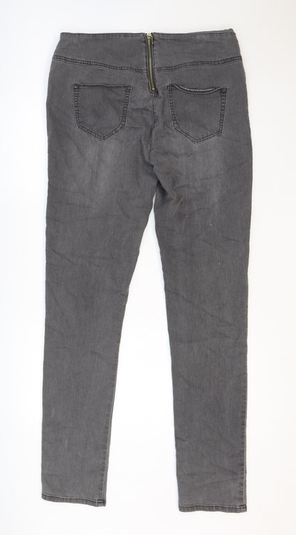Womens UK Size L VERO MODA Regular Fit Jegging Grey Trousers