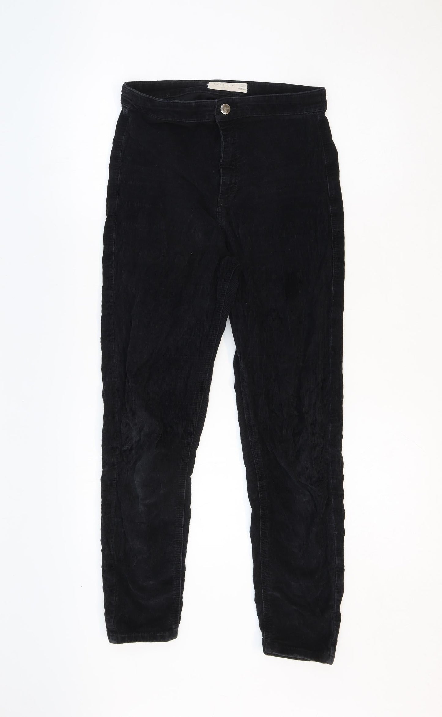 Womens UK Size 28 Topshop Regular Fit  Black Trousers