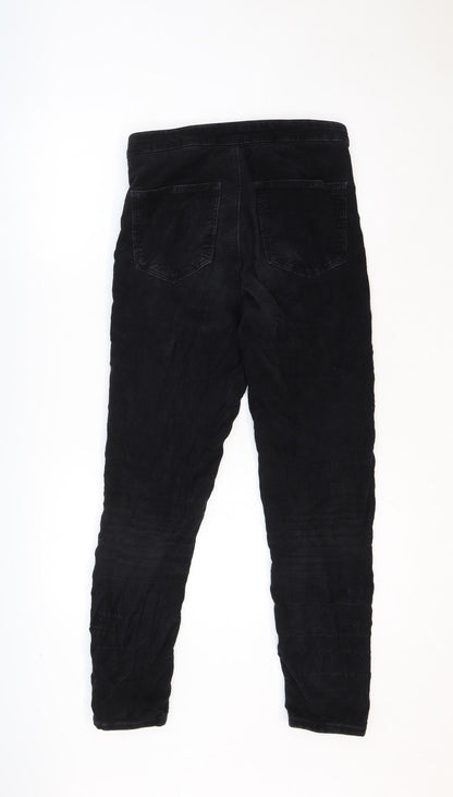Womens UK Size 28 Topshop Regular Fit  Black Trousers