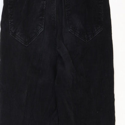 Womens UK Size 28 Topshop Regular Fit  Black Trousers