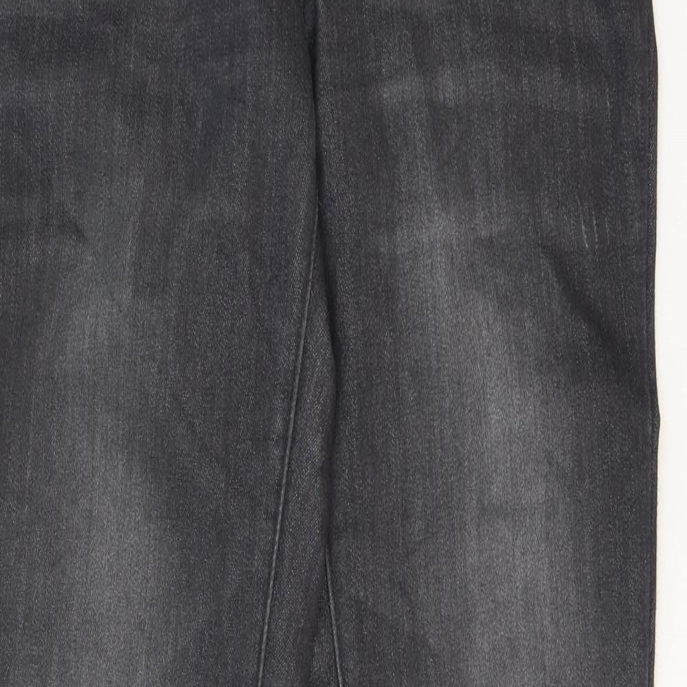 Gap Womens Grey Cotton Bootcut Jeans Size 31 in Regular Zip