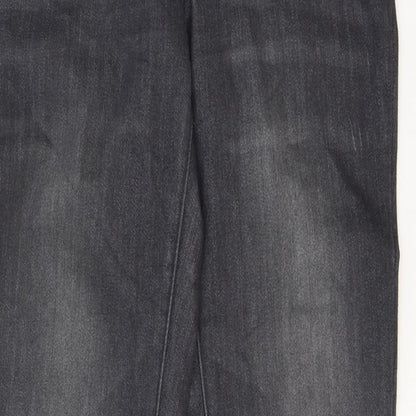 Gap Womens Grey Cotton Bootcut Jeans Size 31 in Regular Zip