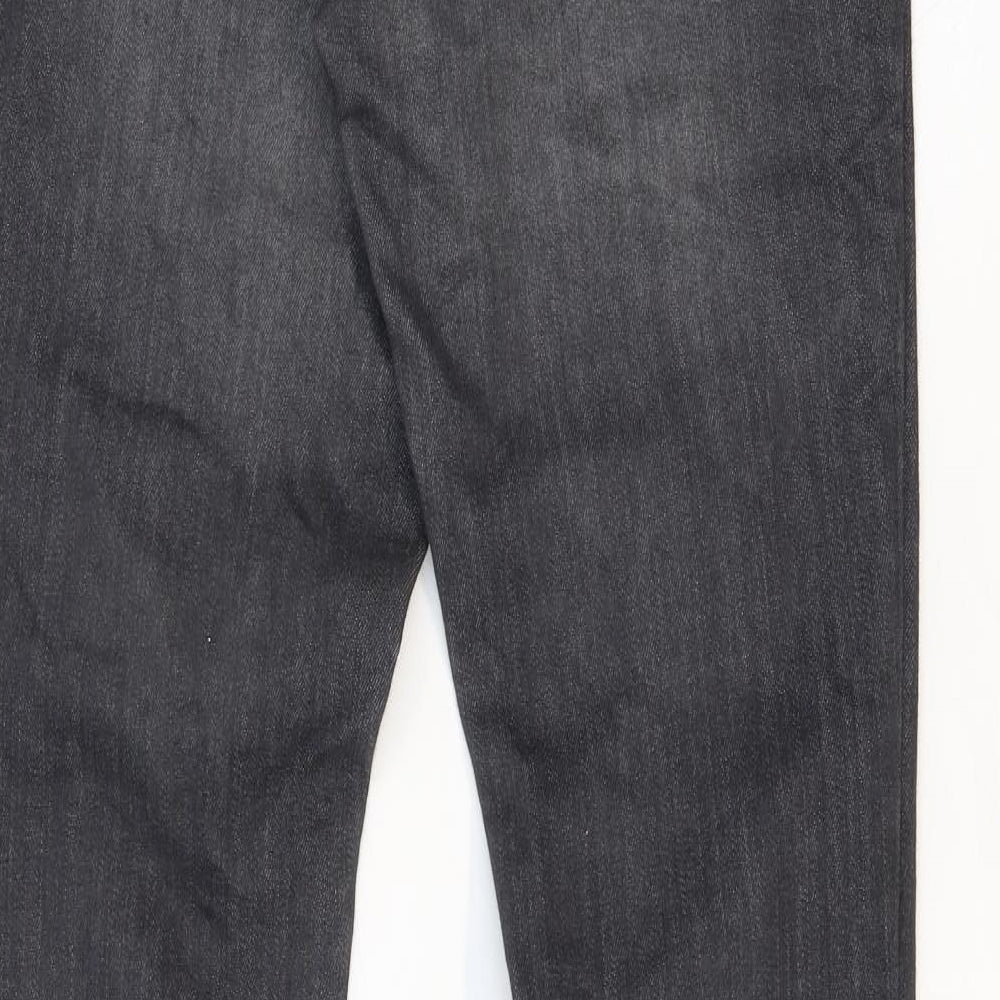 Gap Womens Grey Cotton Bootcut Jeans Size 31 in Regular Zip