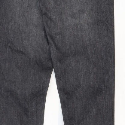 Gap Womens Grey Cotton Bootcut Jeans Size 31 in Regular Zip