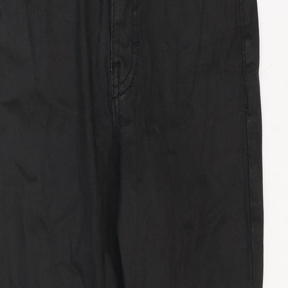 Topshop Womens Black Cotton Skinny Jeans Size 28 in Regular Zip
