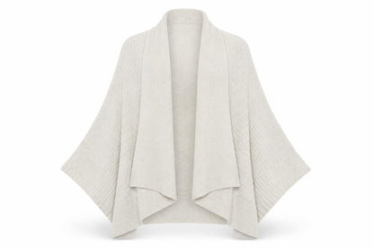 Monsoon Womens Beige V-Neck Acrylic Cape Jumper Size S