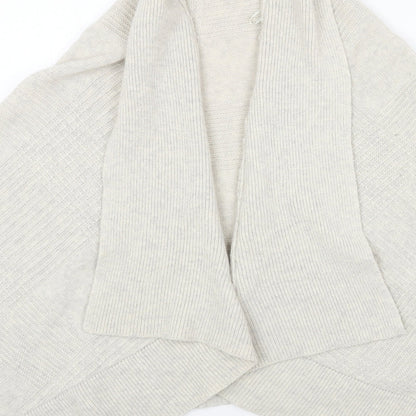Monsoon Womens Beige V-Neck Acrylic Cape Jumper Size S