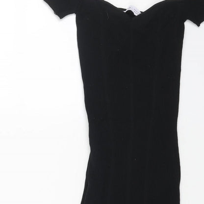 Bershka Womens Black Polyester Shift Size XS Sweetheart Pullover