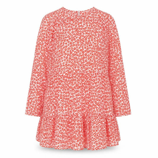 ASOS Womens Red Floral Polyester A-Line Size 10 Round Neck Pullover