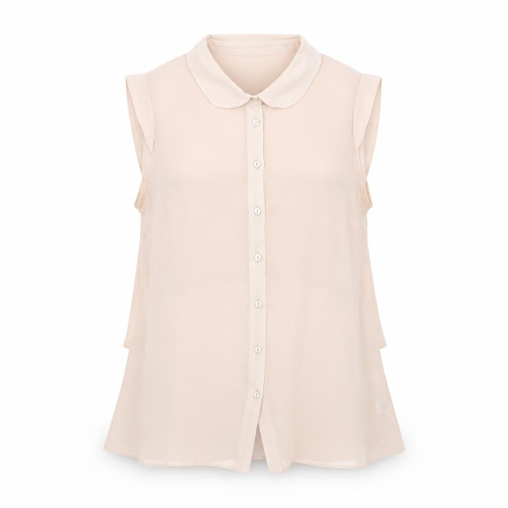 Womens UK Size 10 Oasis Pink Basic Button-Up