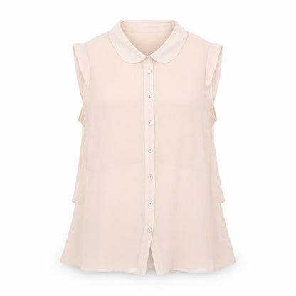 Womens UK Size 10 Oasis Pink Basic Button-Up