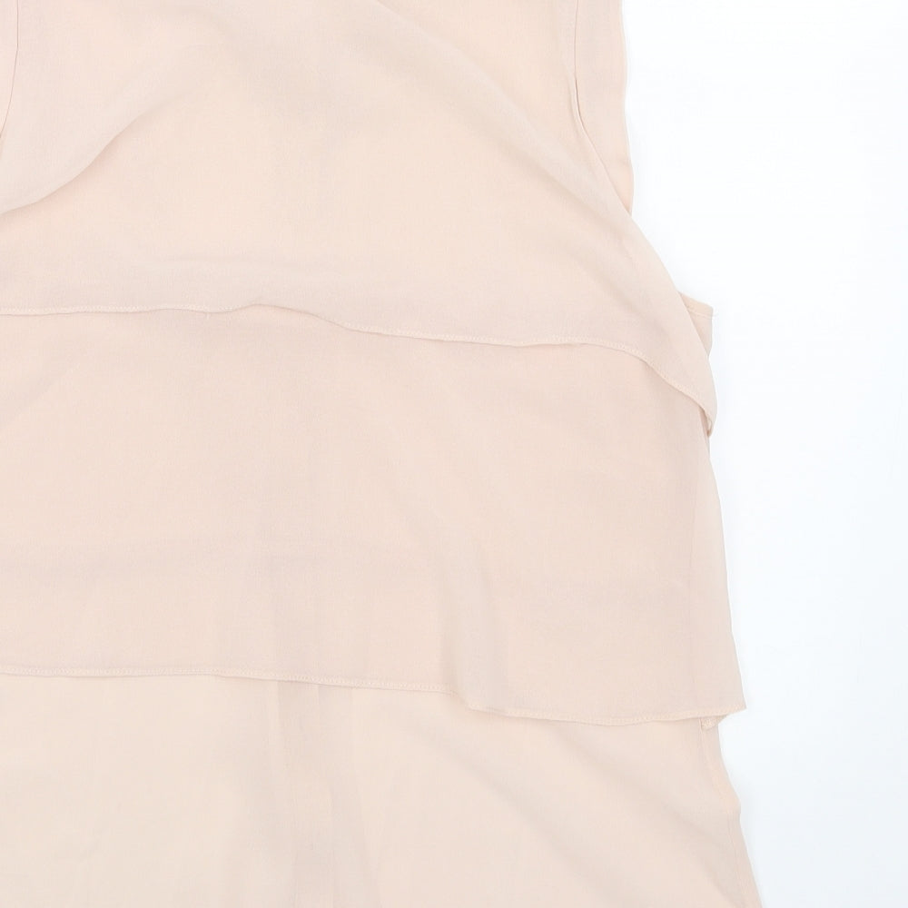 Womens UK Size 10 Oasis Pink Basic Button-Up