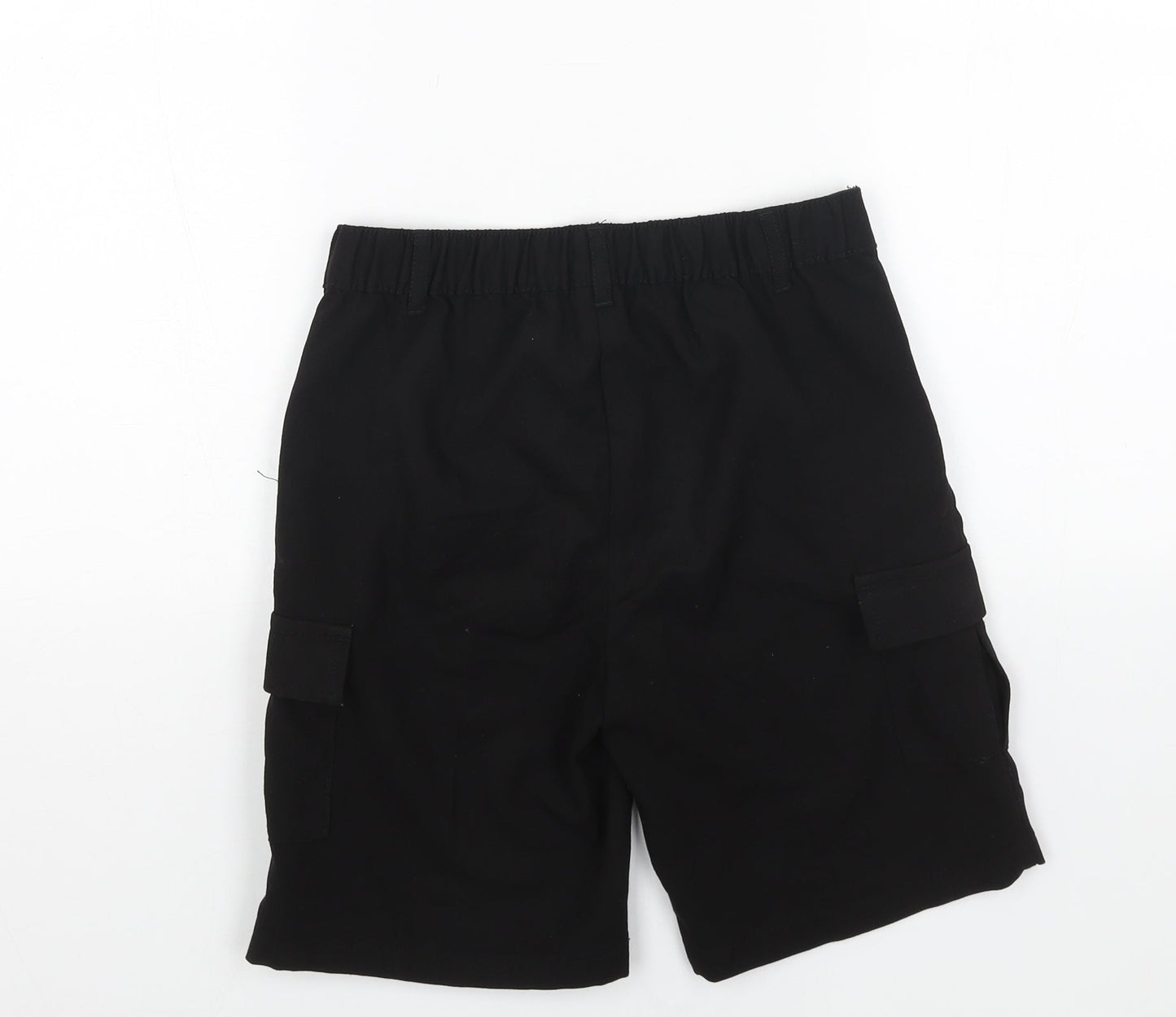 smart start Boys Black Polyester Cargo Shorts Size 10-11 Years Regular Hook & Loop