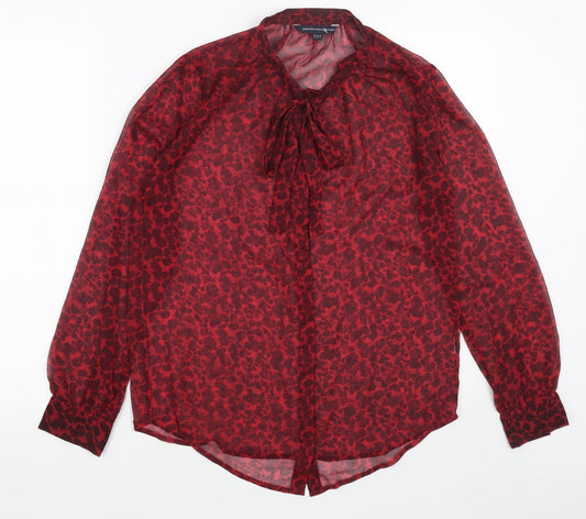 Womens UK Size 6 French Connection Red Basic Blouse