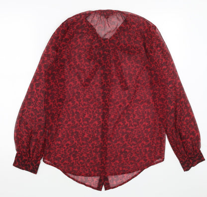 Womens UK Size 6 French Connection Red Basic Blouse