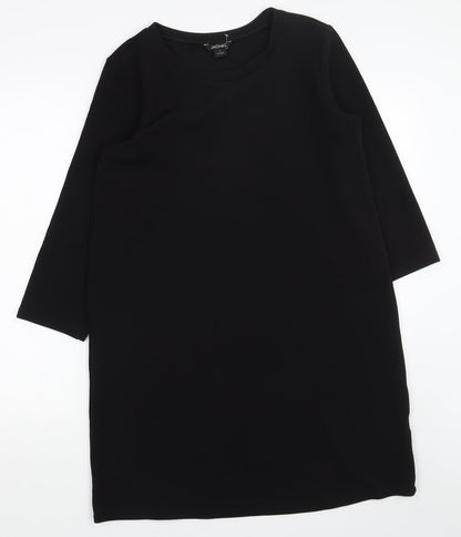 Monki Womens Black Polyester Shift Size S Round Neck Pullover