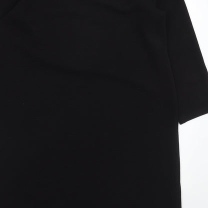 Monki Womens Black Polyester Shift Size S Round Neck Pullover