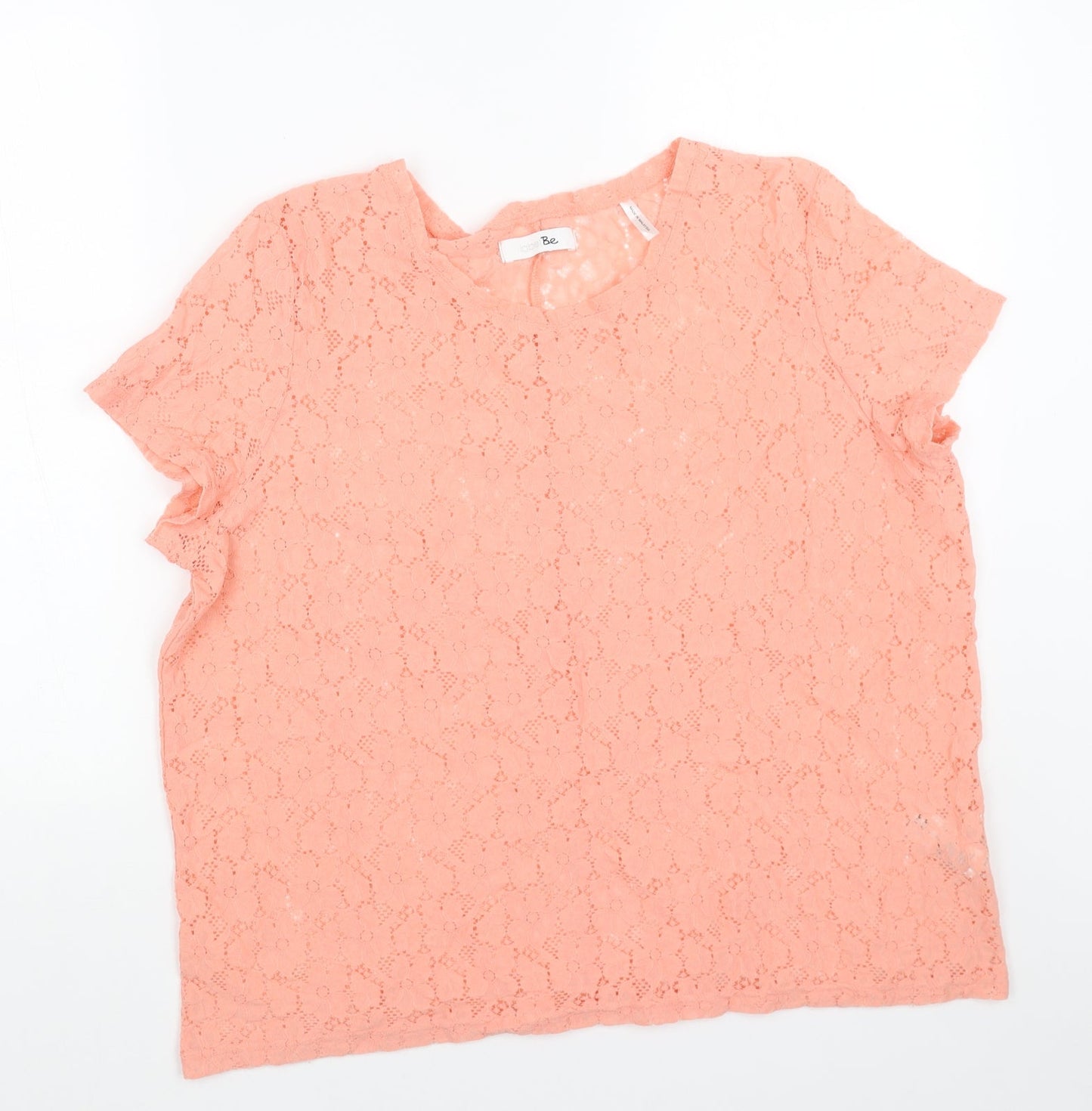 Womens UK Size 18 Simply Be Orange Basic T-Shirt