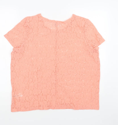 Womens UK Size 18 Simply Be Orange Basic T-Shirt