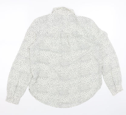 Womens UK Size 6 H&M White Basic Button-Up