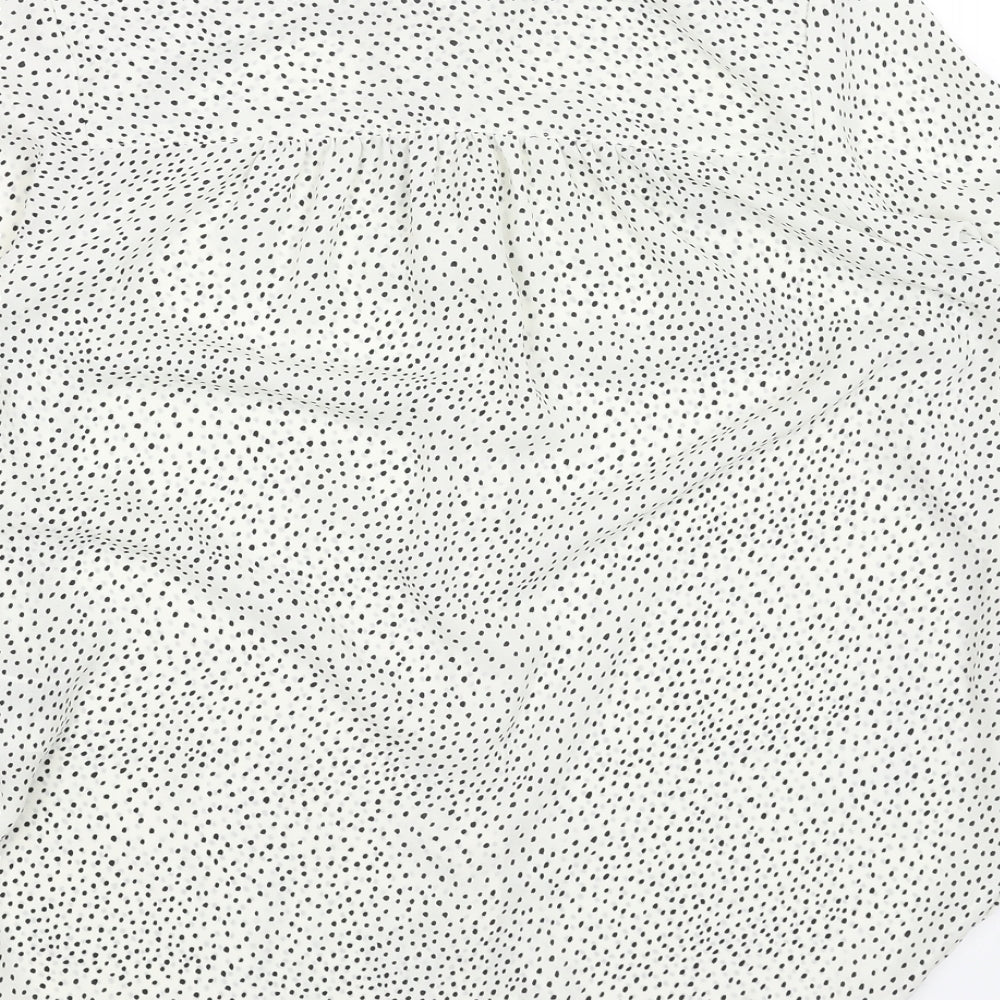 Womens UK Size 6 H&M White Basic Button-Up
