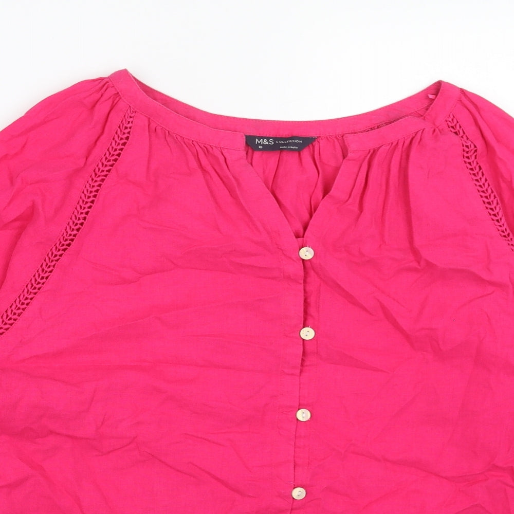 Womens UK Size 6 H&M White Basic Blouse