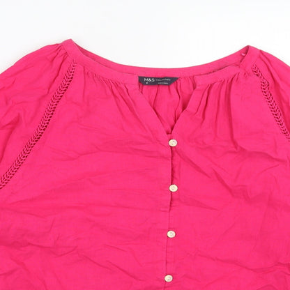 Womens UK Size 6 H&M White Basic Blouse