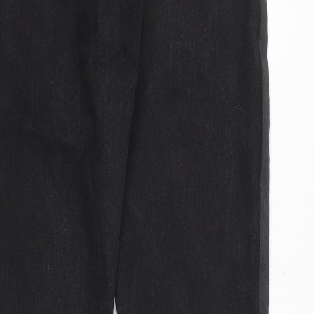 &Denim Mens Black Cotton Skinny Jeans Size 28 in Slim Zip - Side Stripe Detail