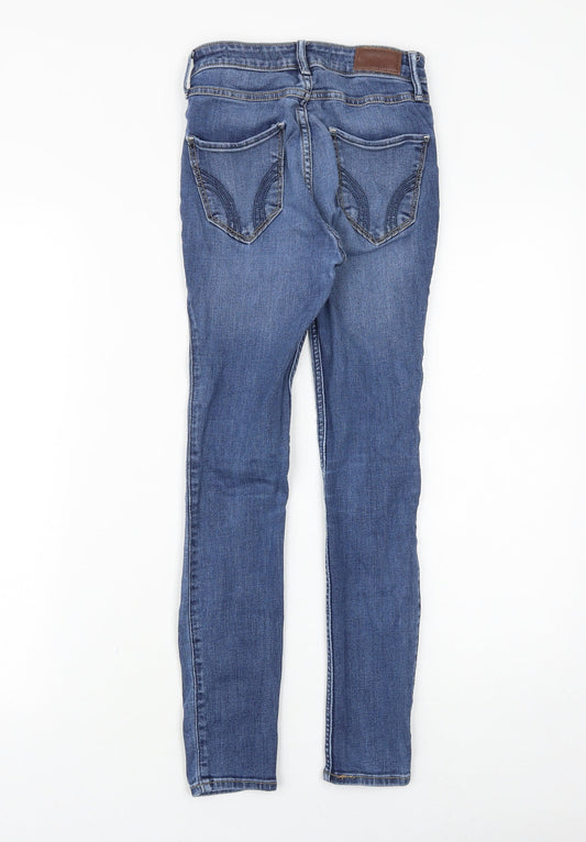 Hollister Womens Blue Cotton Skinny Jeans Size 26 in Slim Zip