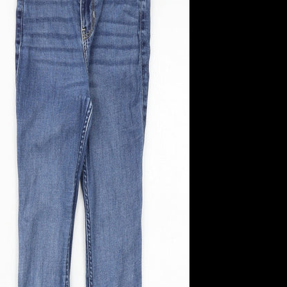 Hollister Womens Blue Cotton Skinny Jeans Size 26 in Slim Zip