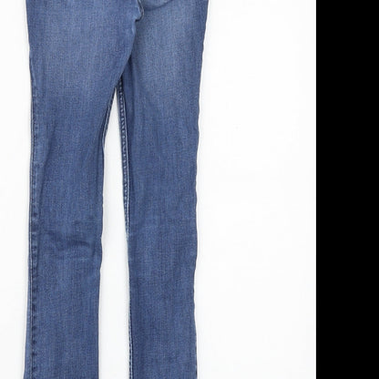 Hollister Womens Blue Cotton Skinny Jeans Size 26 in Slim Zip