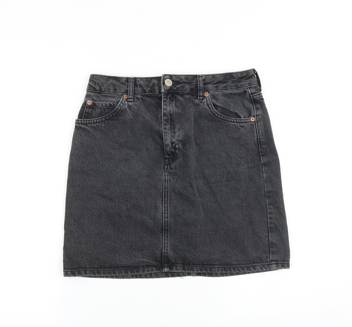 Womens UK Size 28 in Topshop A-Line Denim Skirt