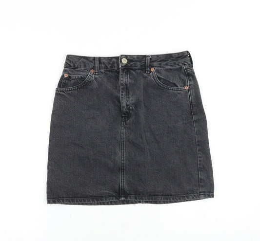 Womens UK Size 28 in Topshop A-Line Denim Skirt