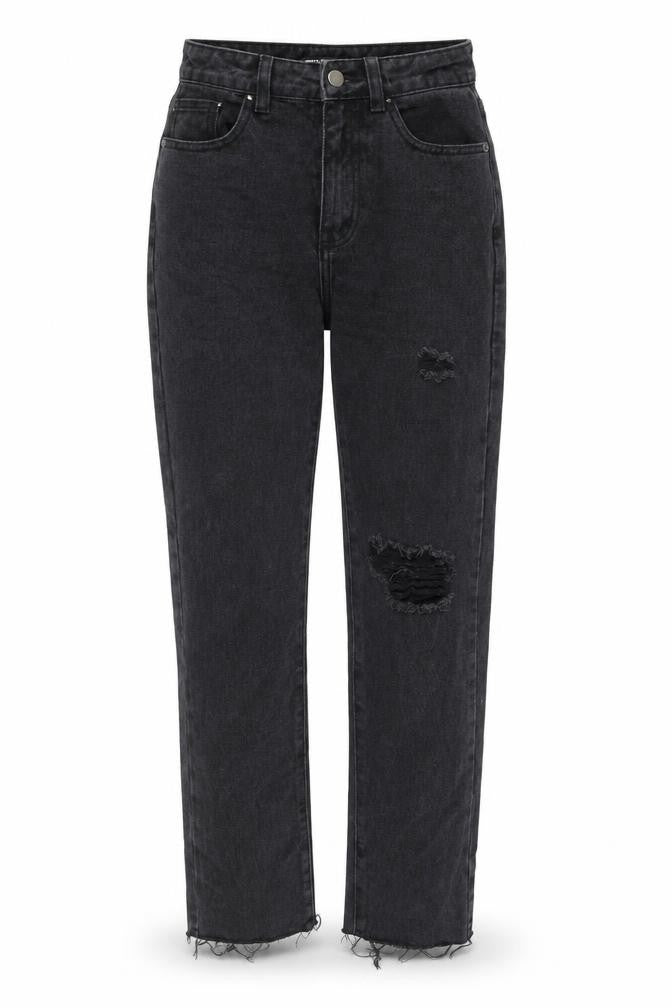 Womens UK Size 24 in PRETTYLITTLETHING Regular Fit Straight Black Jeans